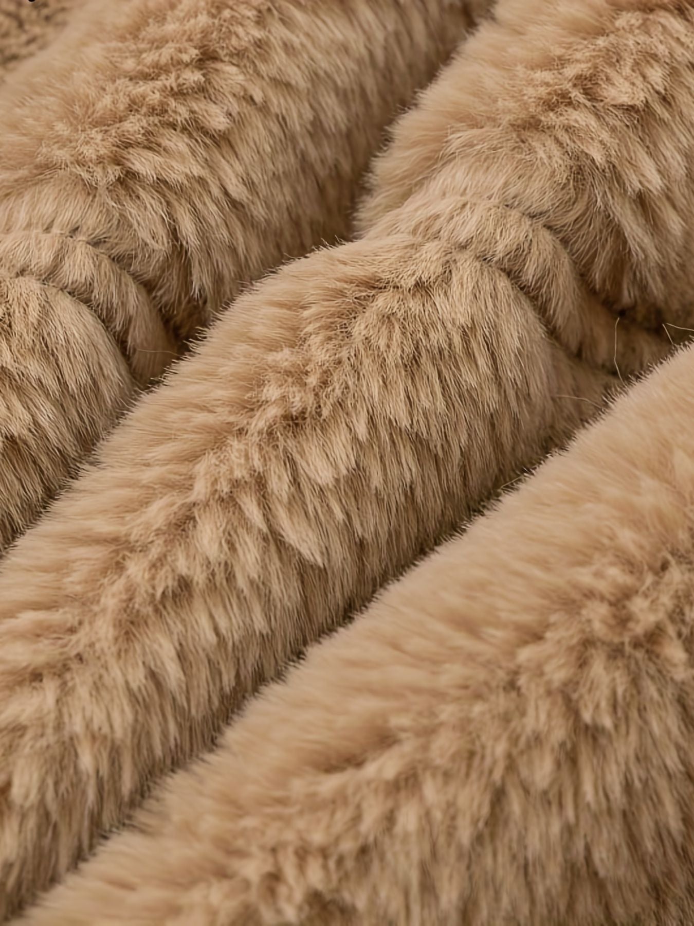Solid Zip Up Fuzzy Coat, Casual Long Sleeve Lapel Outwear, Women's Clothing