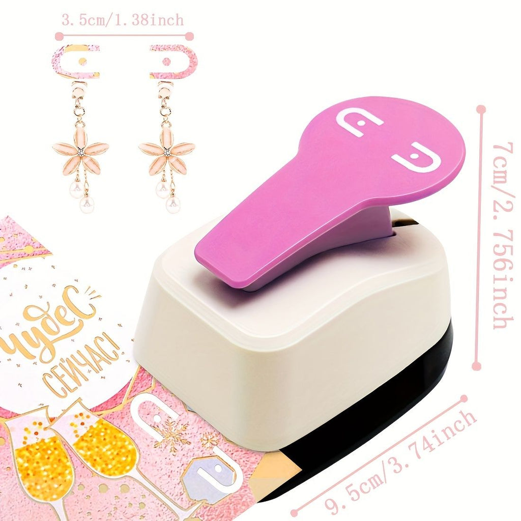 Earring Card Hole Punch, Earring Hole Punch, Pink Craft Hole Punch, Card Earring Hole Punch, Craft Lever Earring Hole Punch