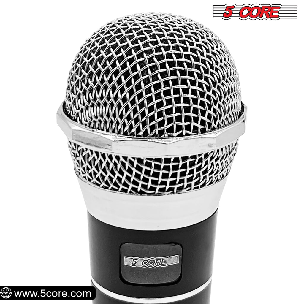 5 CORE Premium Vocal Dynamic Cardioid Handheld Microphone Unidirectional Mic with 16ft Detachable XLR Cable to ? inch Audio Jack and On/Off Switch for Karaoke Singing PM 100