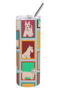 Lots of Wheaten Scottish Terrier Stainless Steel Skinny Tumbler Vacuum Double Walled Reusable Insulated Tumbler Travel Cup for Coffee Cocktails Gift with Lid, 20 oz