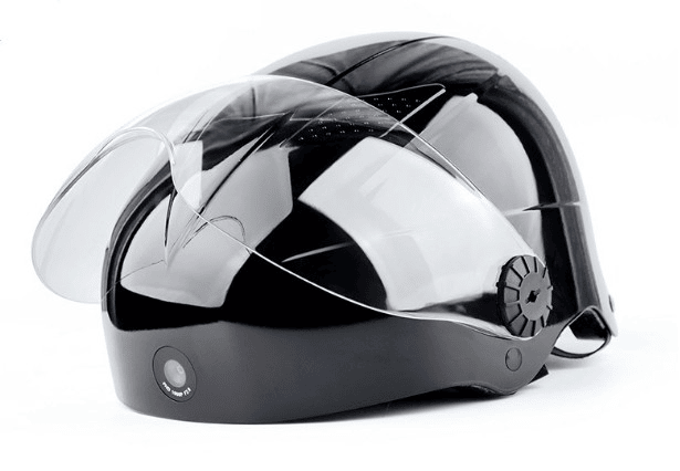 Smart Bluetooth motorcycle helmet. (1920x1080P motion camera (front / back), 64GB (16h) loop video, BT5.2+BLE4.2 Bluetooth, 2x0.5W voice control, phone, message, GPS, MP3)
