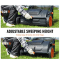 Push Lawn Sweeper, 21inch Leaf & Grass Collector, Strong Plastic Wheels & Heavy Duty Thickened Steel Durable to Use with Large Capacity 3.5 cu. ft. Mesh Collection Hopper Bag, 2 Spinning Brushes