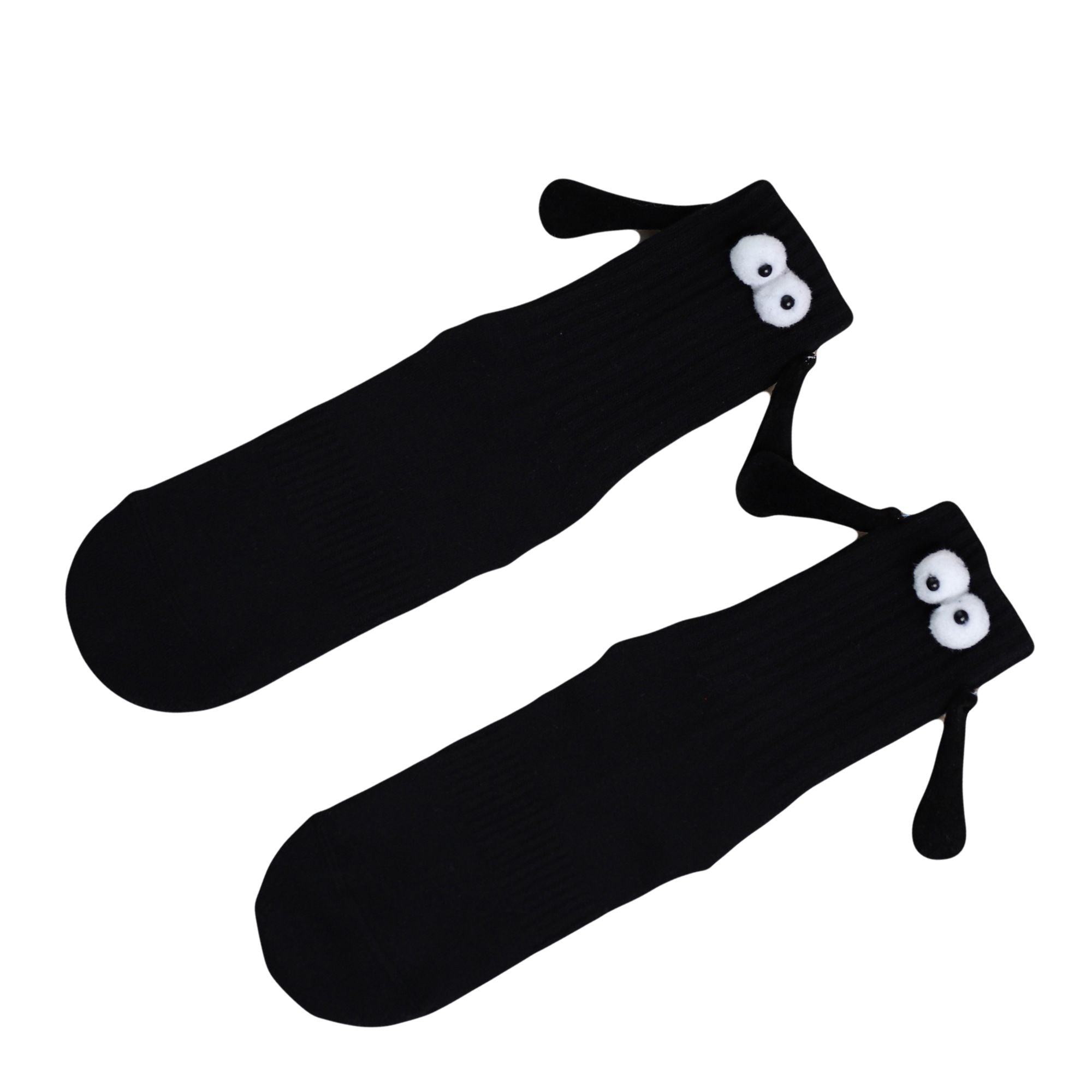 Black Magnetic Socks That Hold Hands Novelty Couple Socks for Valentines Day 1 Pair
