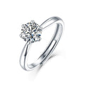 Classic Six-Prong Set Moissanite 1 Carat 2 Carat 3 Carat 5 Carat S925 Sterling Silver Plated Ring Trendy Classic Diamond Jewellery Ring