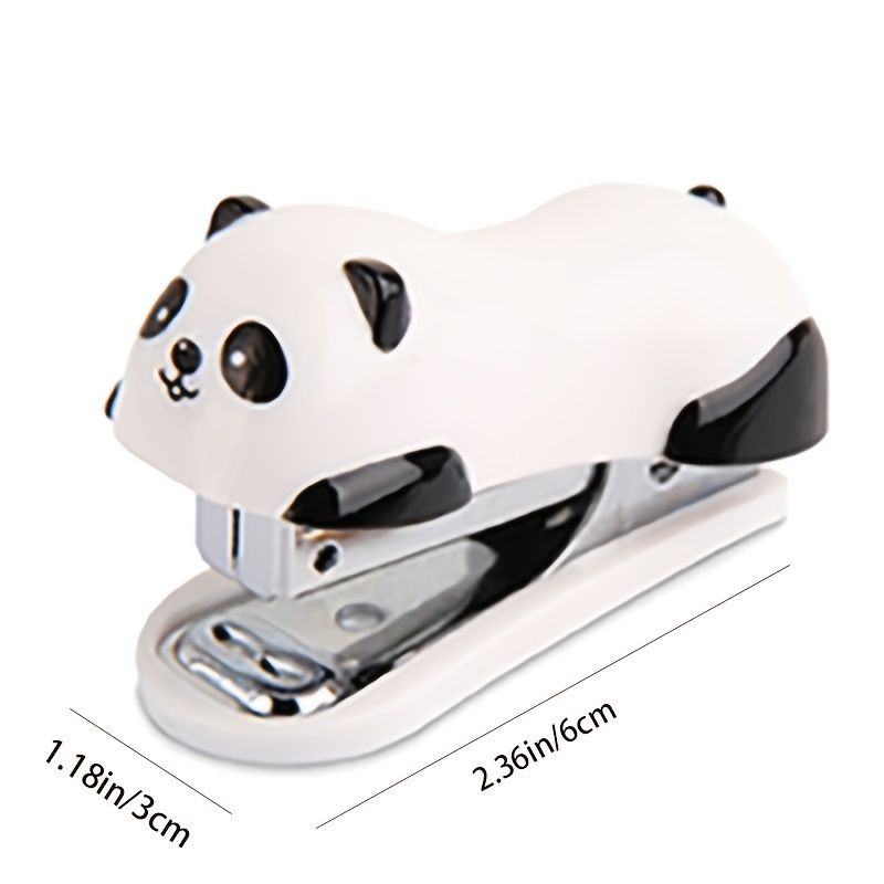 Panda Stapler, Cute Stapler Office Supplies Desktop Stapler Standard Pretty Accessories Commercial Business Decoration Desktop Office Handheld Stapler, School Office Supplies