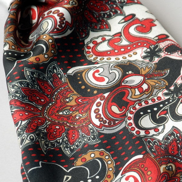 Blando Black Distinctive Stylish Paisley Pattern Fashion Soft Natural Silky Scarf/Wrap/Shawl(Small)