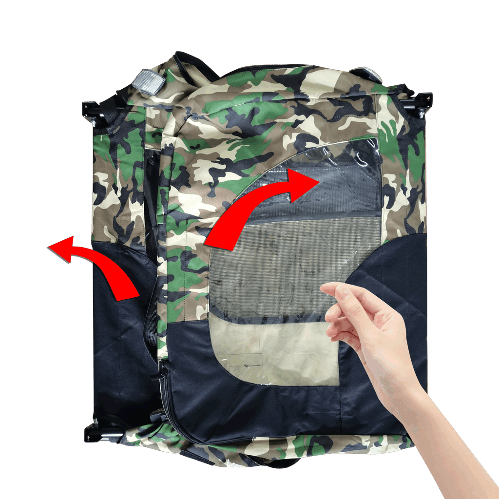 Camouflage Foldable Bicycle Trailer Bike Trailer for Camping Pet Dog Cat Luggage Carry