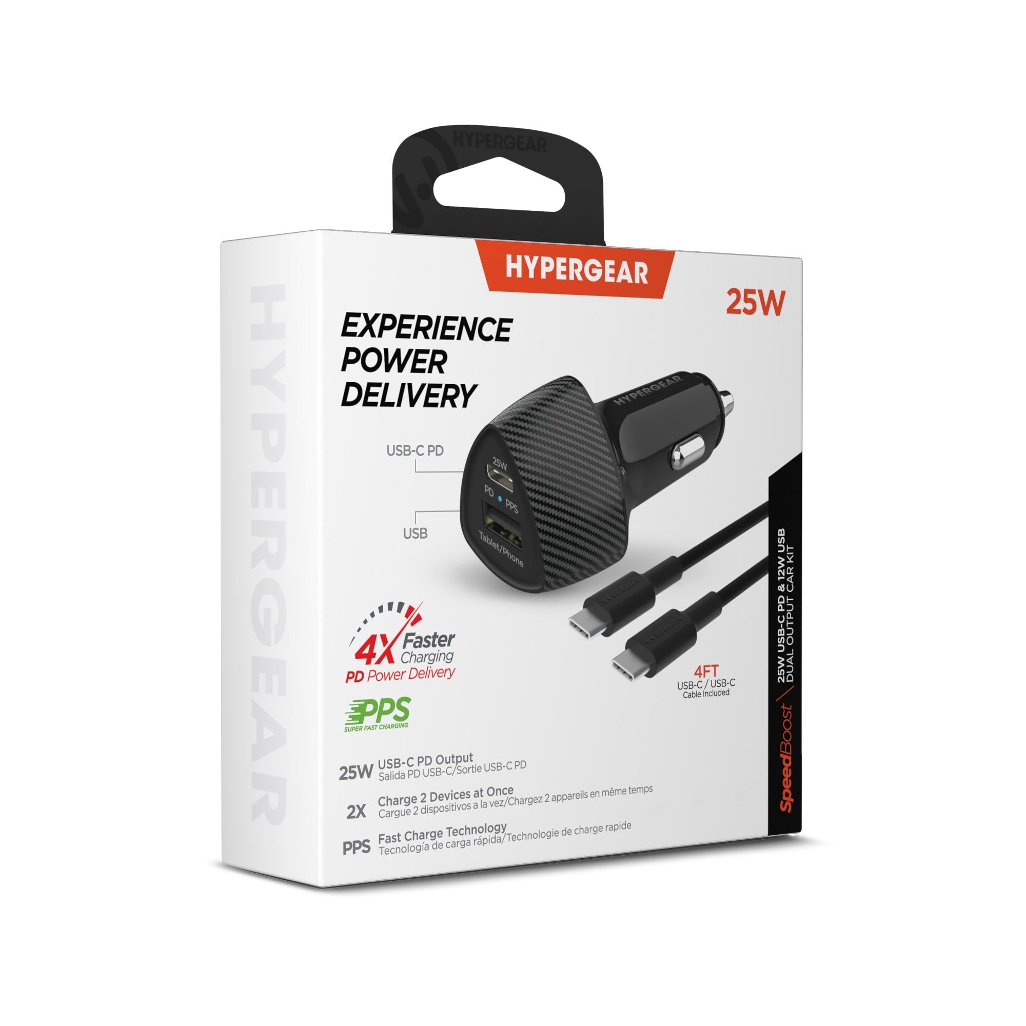 HyperGear SpeedBoost 45W PD Dual Output Car Charger