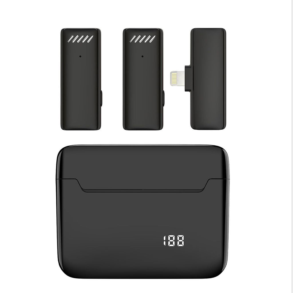 Cross border new wireless lavalier microphone with charging chamber; mobile phone live broadcast; outdoor recording; noise reduction radio microphone