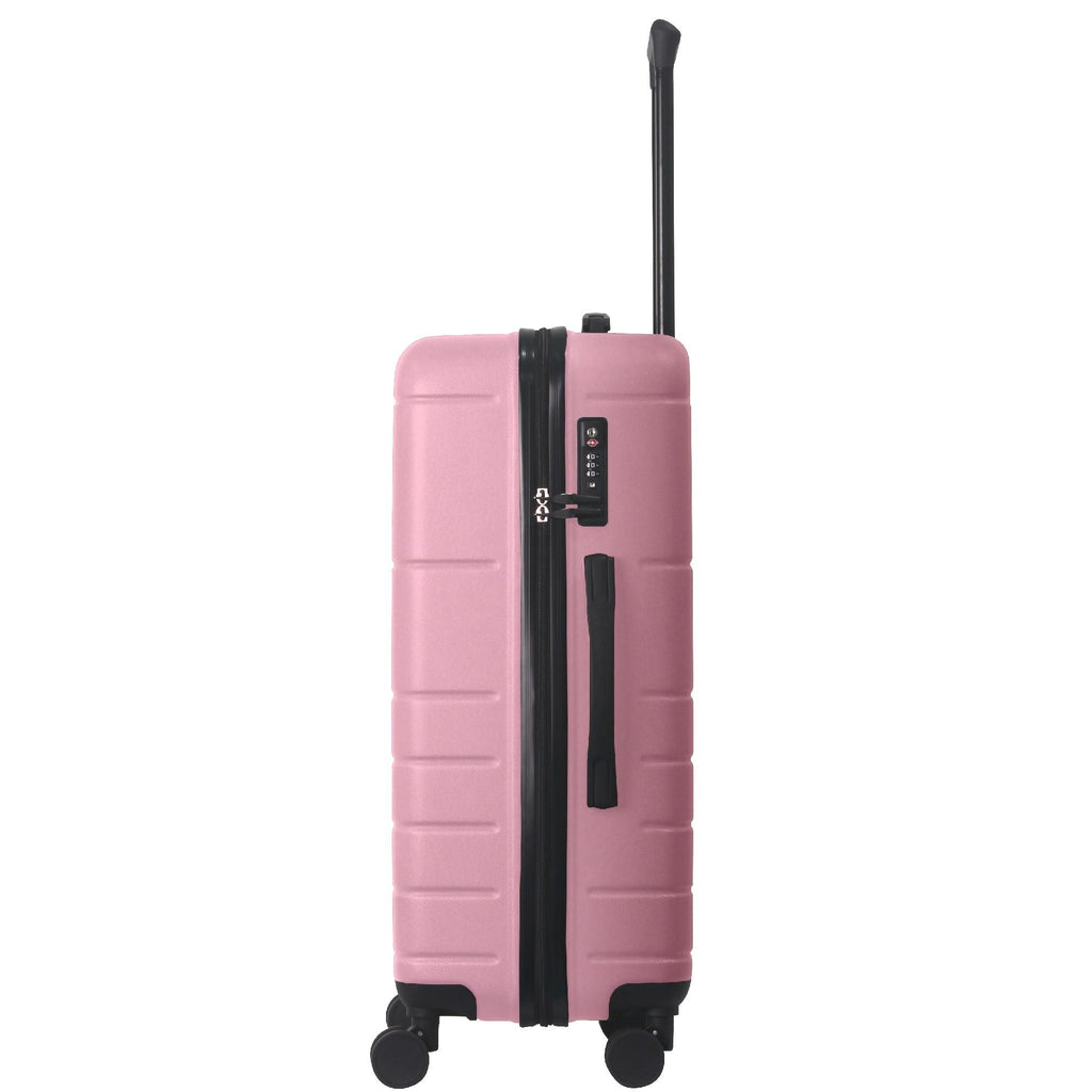 Luggage Sets ABS Hardshell 3pcs Luggage, Lightweight Durable Suitcase sets Spinner Wheels Suitcase with TSA Lock 20''24''28'' Available(Pink)