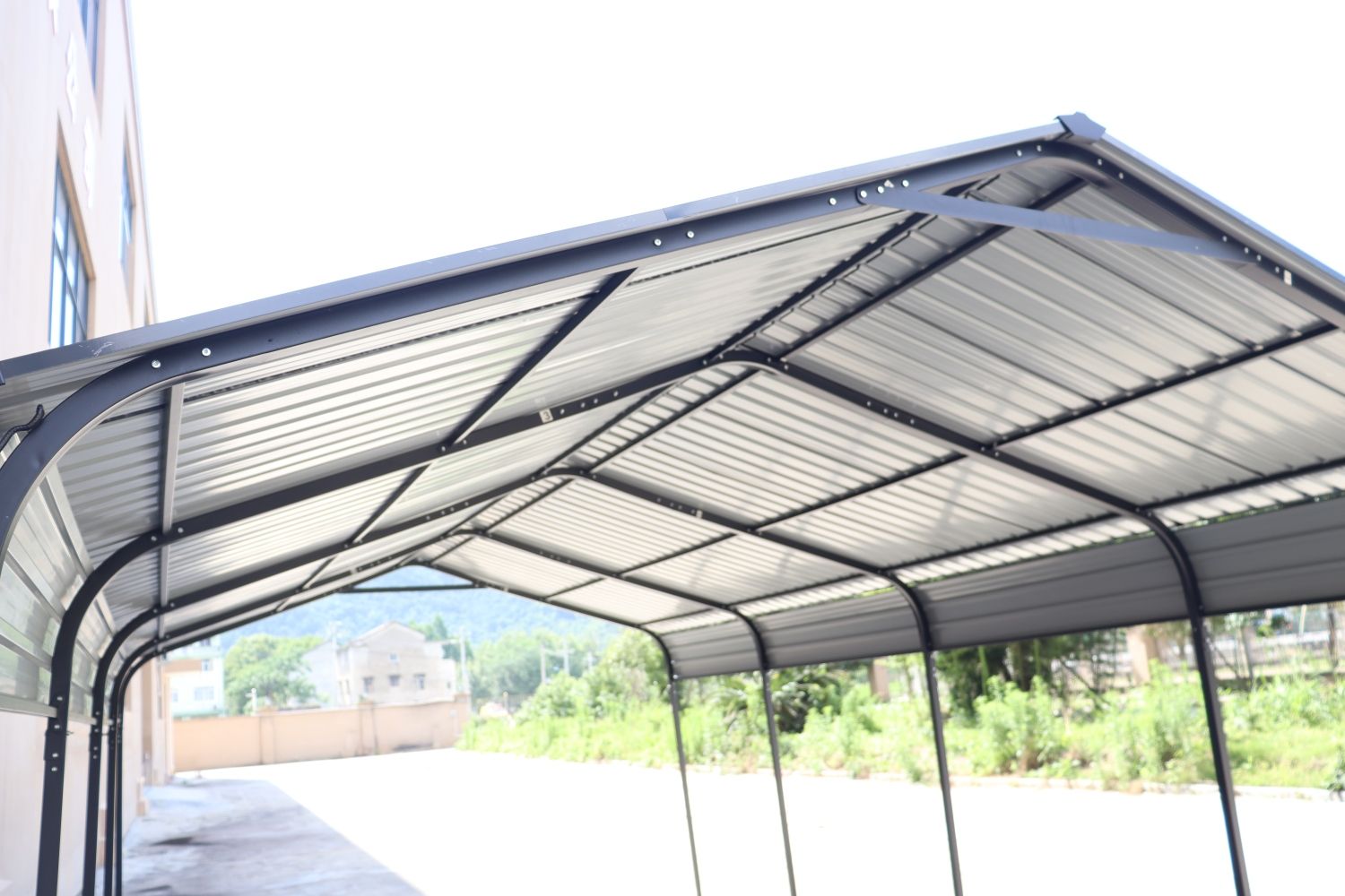 supply Video NEW Metal Carport 12 ×20 FT Heavy Duty with Galvanized Steel Roof, Metal Garage Canopy with Galvanized Steel Roof & Frame, Car Tent Outdoor Storage Shed for Car, Boats and Truck, Gray