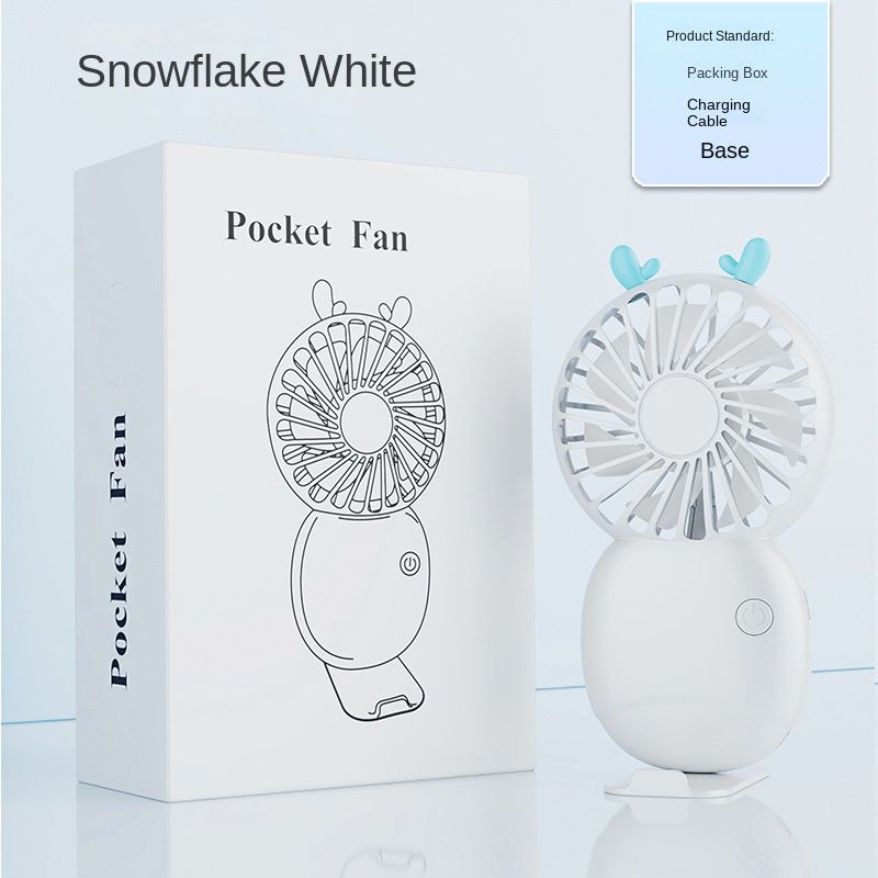 USB mini fan cartoon handheld fan portable desktop charging home electric fan gift