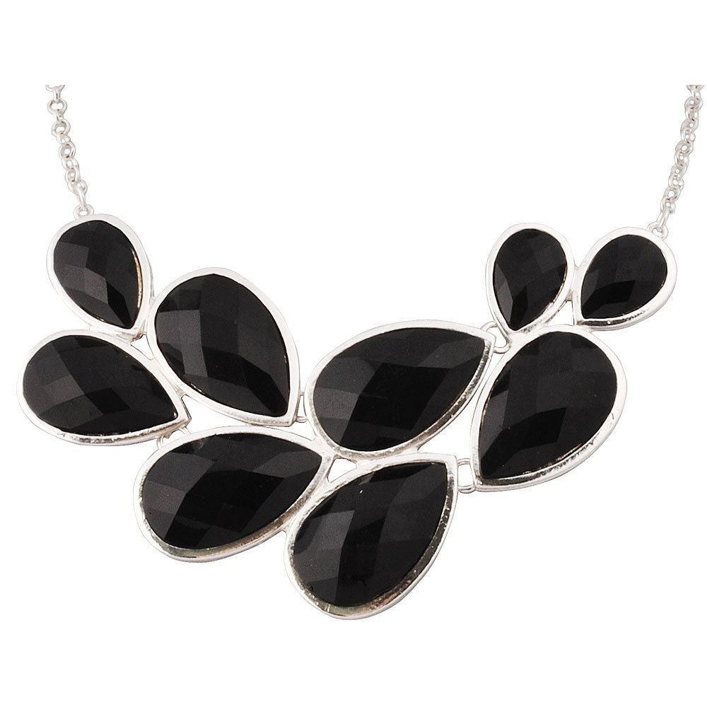 Jane Stone Fashion Statement Collar Necklace Vintage Openwork Bib Costume Jewelry