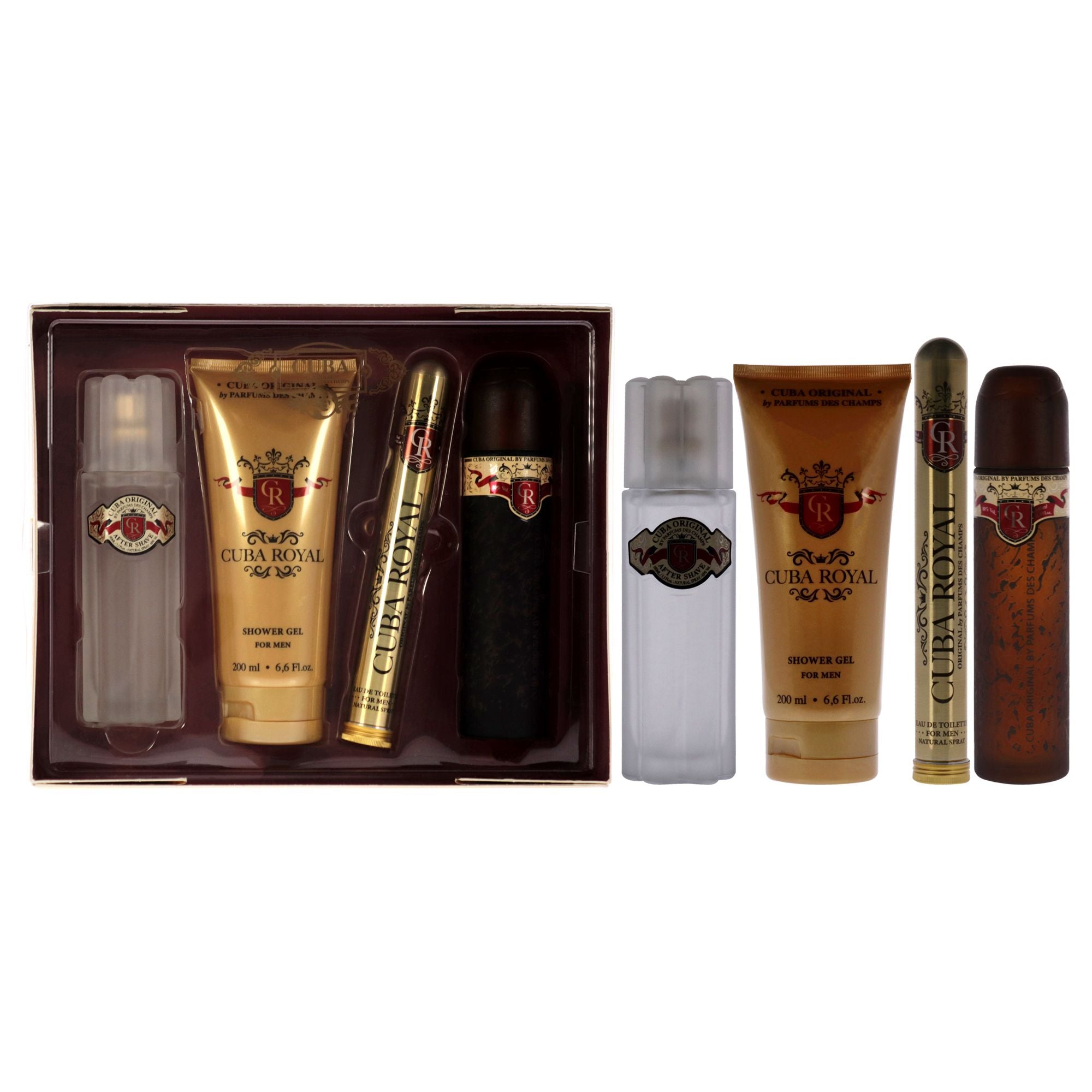 Cuba Royal Men’s Gift Set: 3-Piece Fragrance & Grooming Essentials with EDT Spray, After Shave & Shower Gel