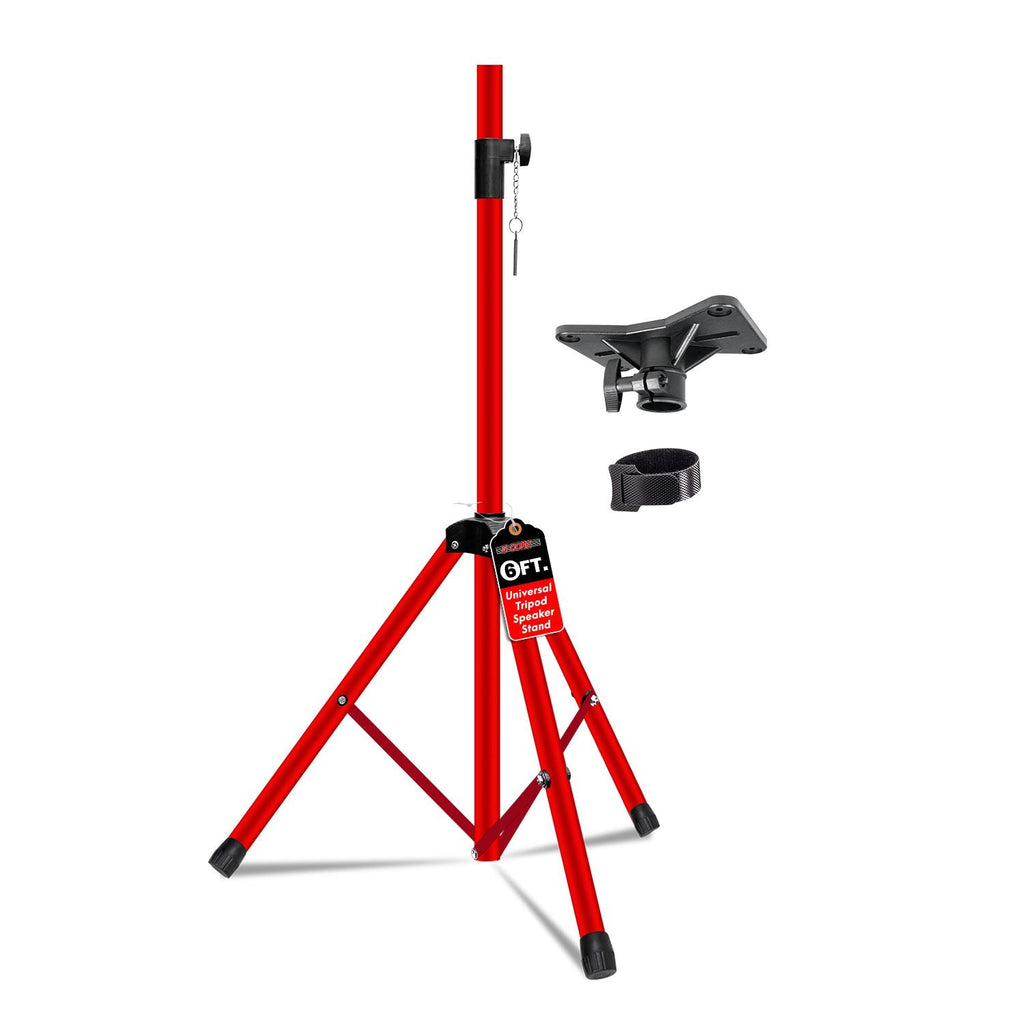 5 Core Speaker Stand Tripod Floor Tall Adjustable Up to 72 Inch DJ Studio Monitor Stands Pole Mount - SS ECO 1PK WOB