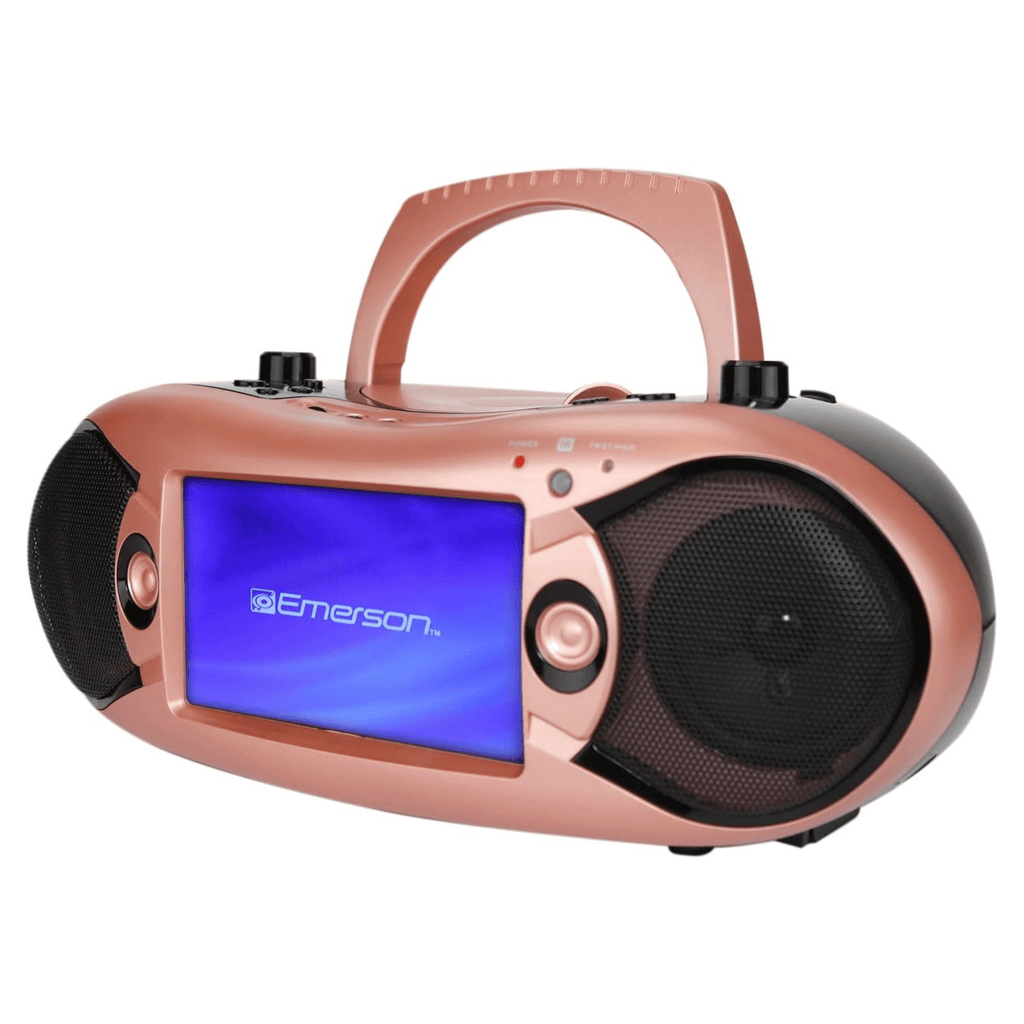 Emerson 7" Bluetooth DVD Boombox with AMFM Radio & Stereo Speakers