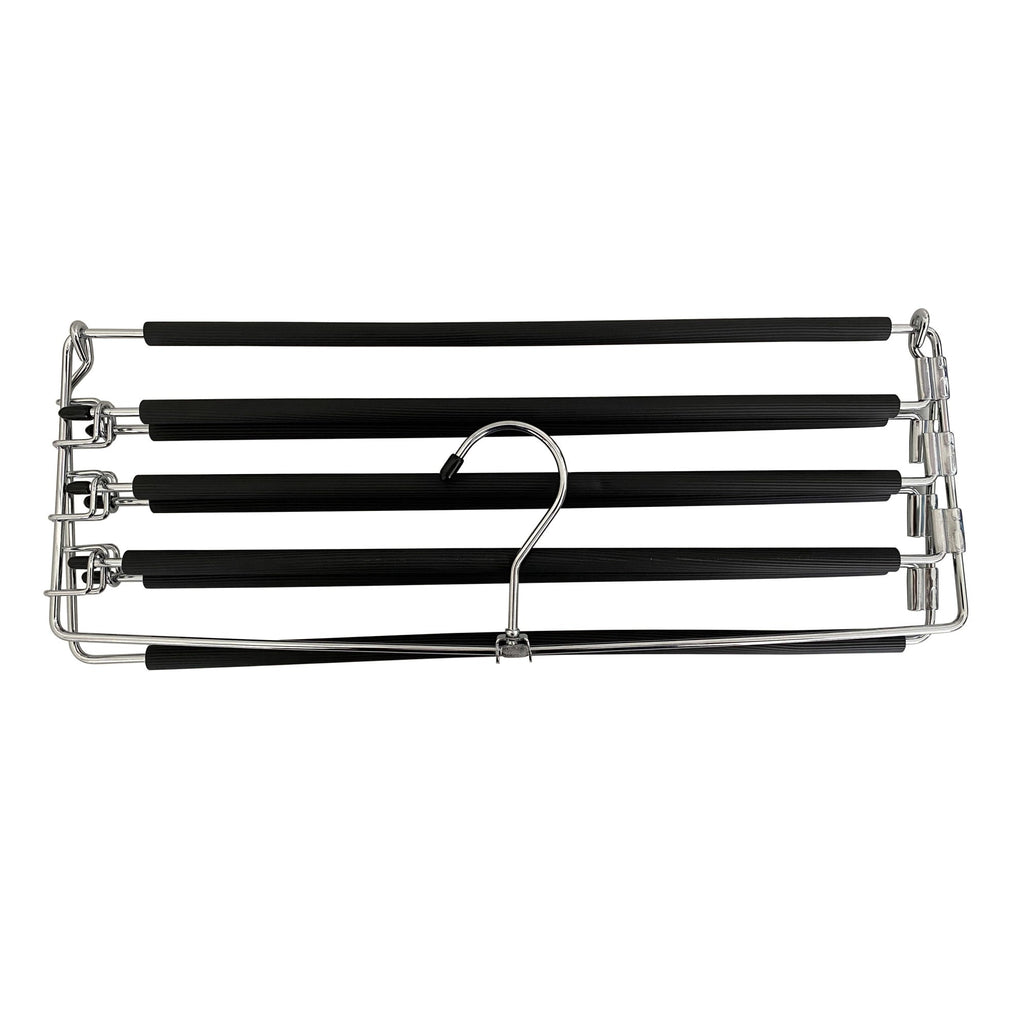 Metal Hanger Space Saving for Closet Organization | Heavy Duty Foam Padding, Non-Slip & Removable Trouser Bar for Convenient Functionality
