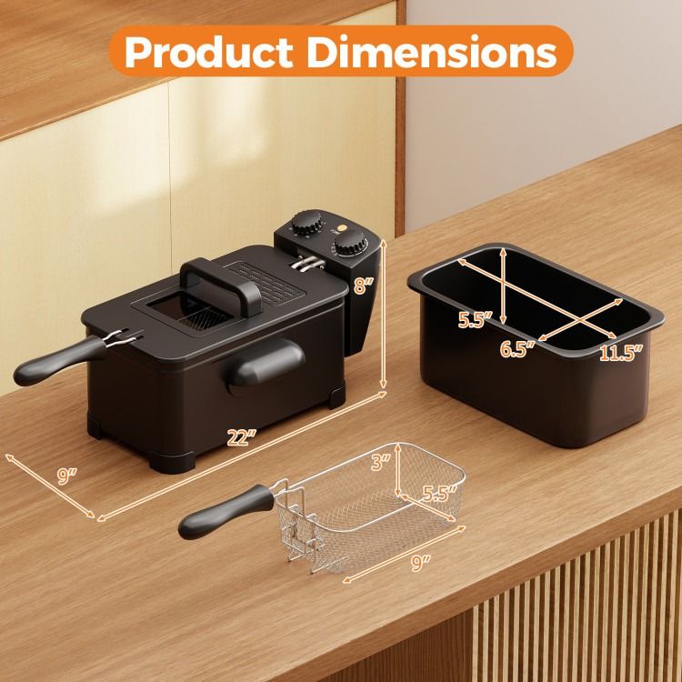Deep Fryer with Timer for Household & Commercial