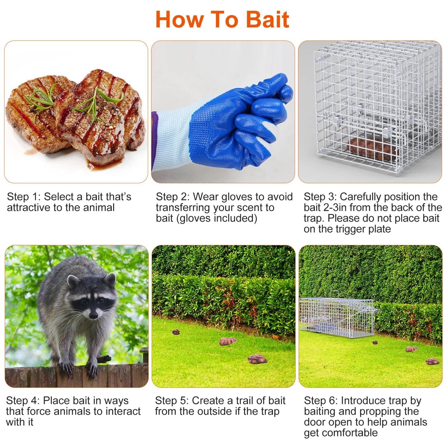 25.59Inch Live Humane Animal Trap Cage Heavy Duty Folding Catch And Release Rodent Cage For Rabbit Squirrel Possum Skunk Kitten Raccoon And More GPCT5437