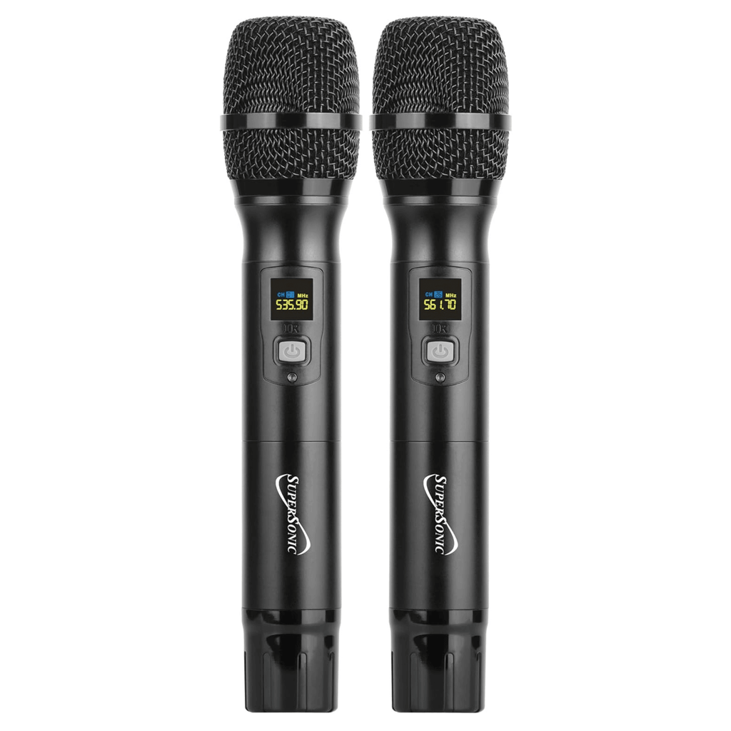 Supersonic UHF Dual Fixed Channel Professional Wireless Microphone