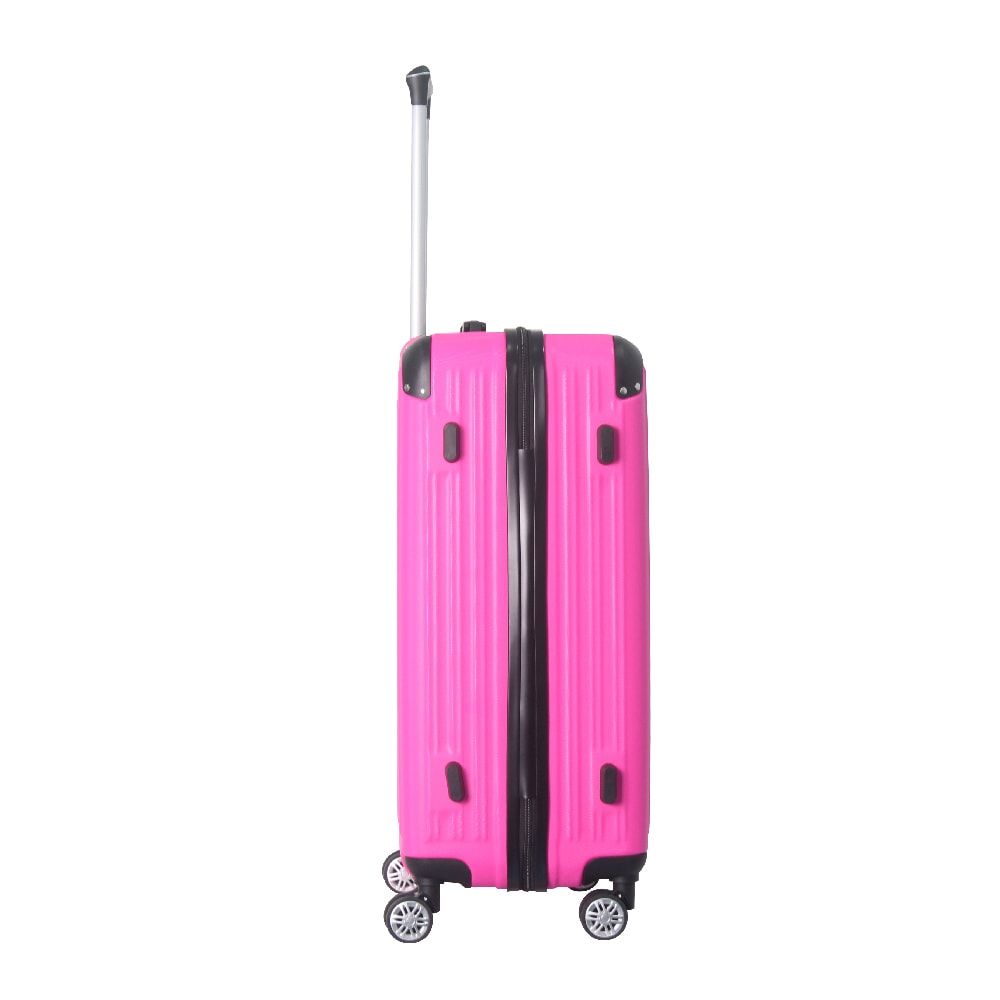 3-Piece Lightweight ABS Hardshell Luggage Set (20", 24", 26") in Honey Powder with Spinner Wheels, TSA Lock, and Adjustable Telescopic Handle - Durable Travel Suitcases