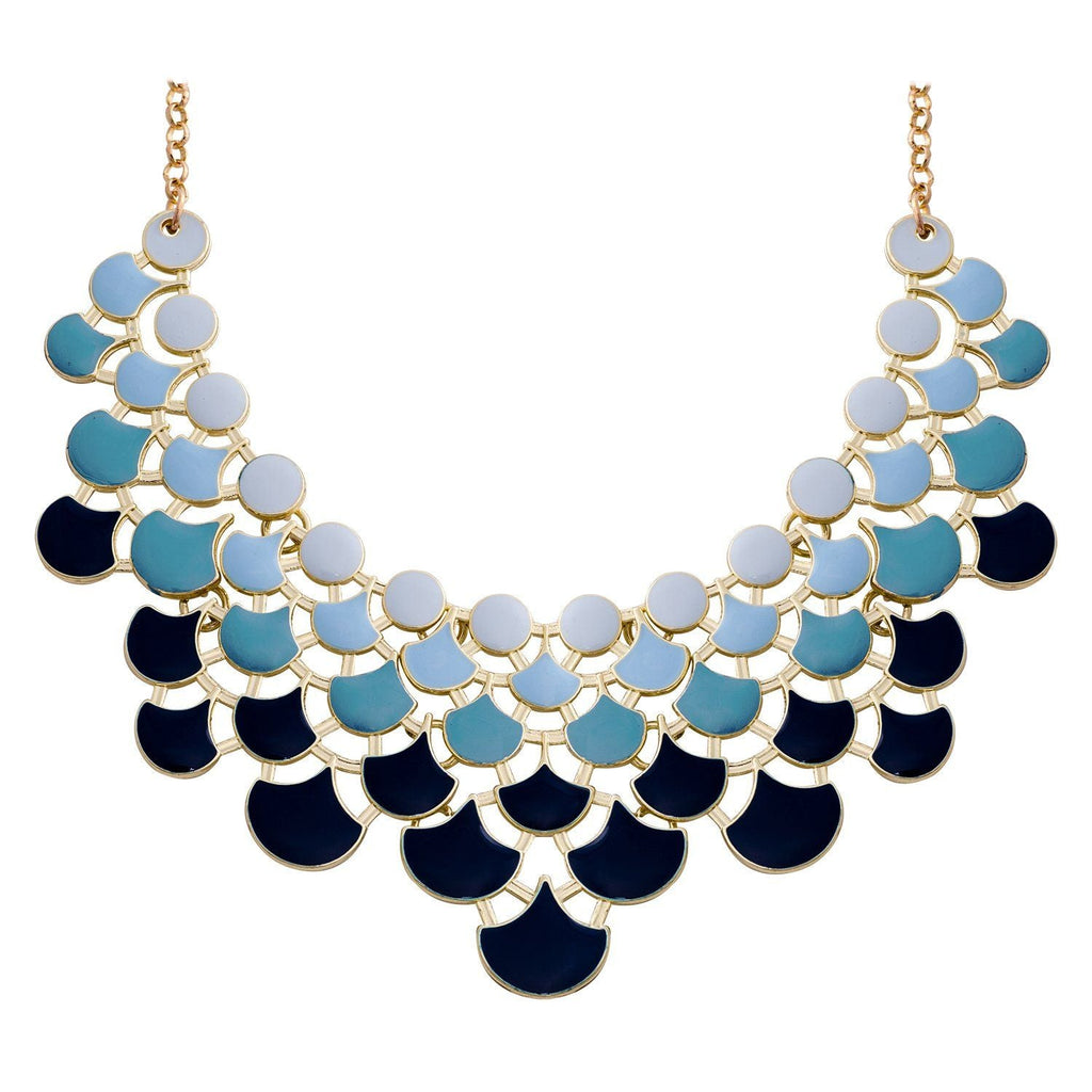 Jane Stone Fashion Statement Collar Necklace Vintage Openwork Bib Costume Jewelry