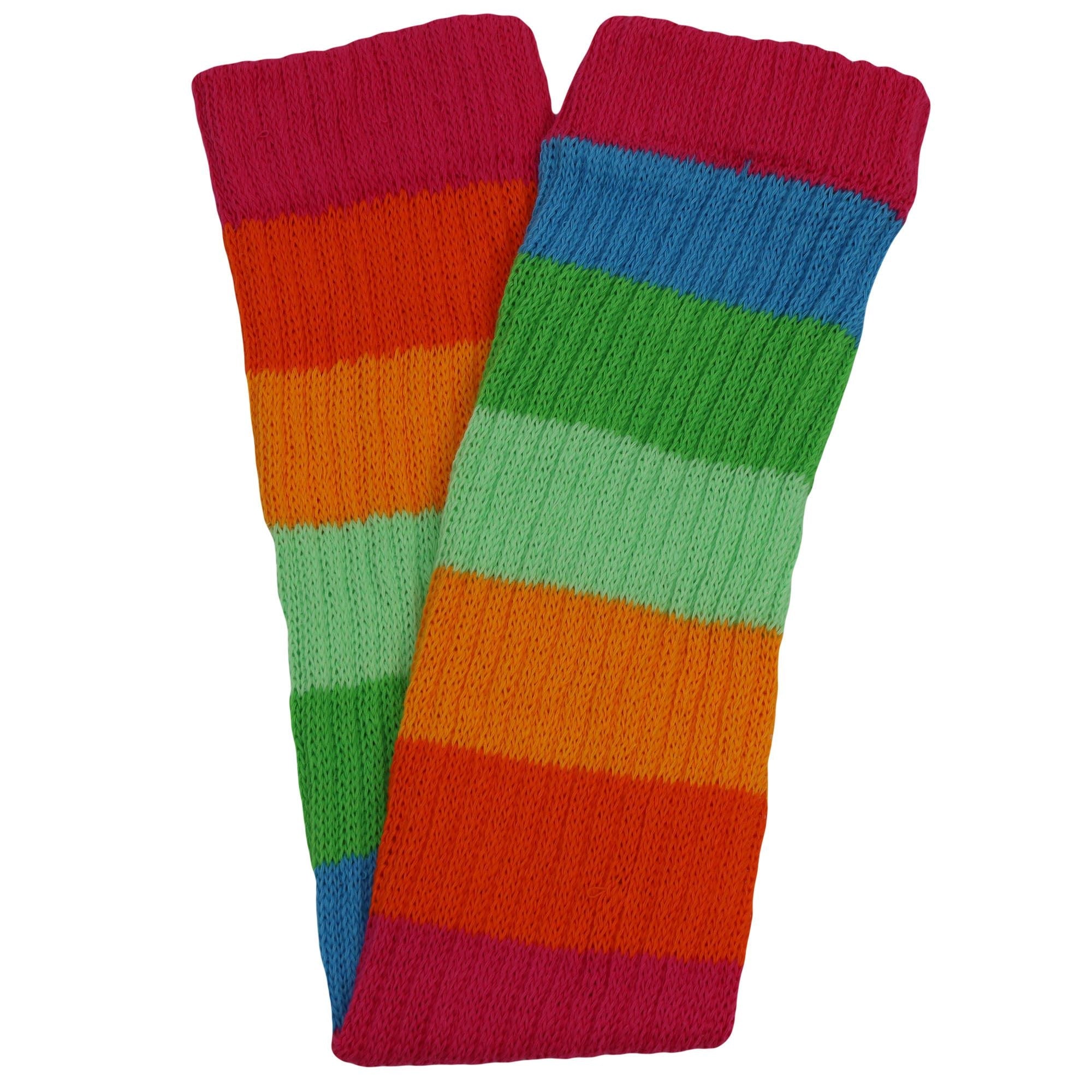 Leg Warmers for Women All Cotton Colorful Soft Knitted Leg Warmer 1 Pair