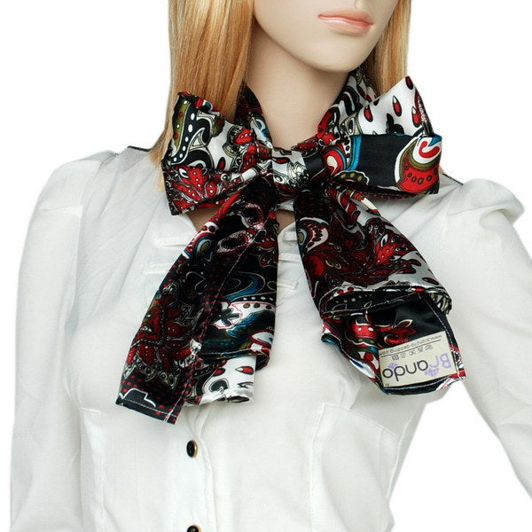 Blando Black & Blue Distinctive Stylish Paisley Pattern Fashion Soft Silky Scarf/Wrap/Shawl(Large)