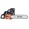 VEVOR 62 cc Gas Chainsaw, 20 inch Gas Powered Chainsaw, 3.8 HP Power Chain Saw with Non-Slip Handle, Gas-Powered Chainsaws with Dual Fuel Tanks, For Wood Cutting, Tree Trimming, and Land Clearing