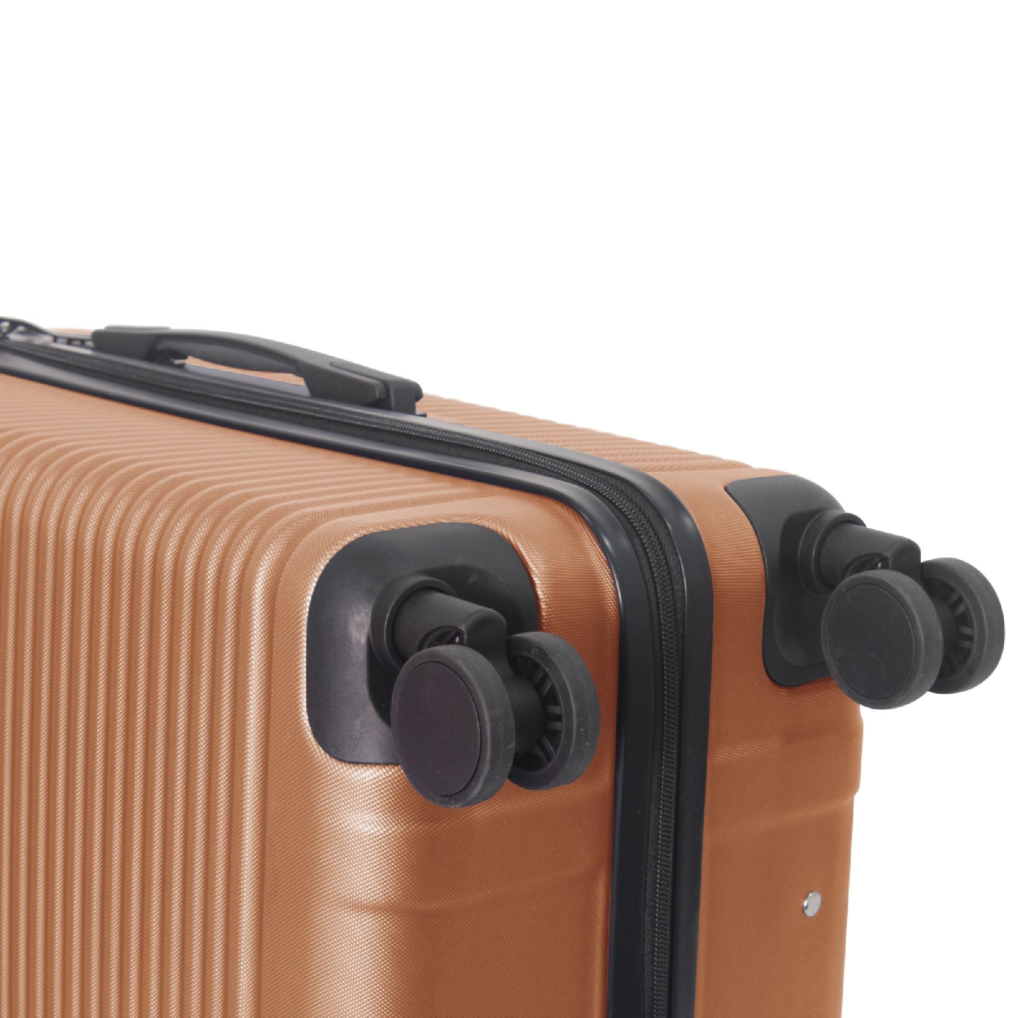Luggage Sets ABS Hardshell 3pcs Luggage, Lightweight Durable Suitcase sets Spinner Wheels Suitcase with TSA Lock 20''24''28'' Available(Brown)