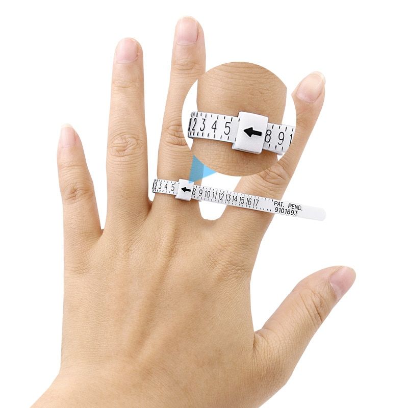 5pcs Ring Size Ruler Ring Measurement Tool Hand Ring Ring Size Measurement Ring Gauge Finger Gauge Real Tester