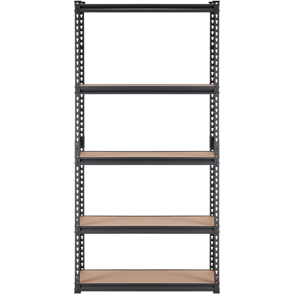 VEVOR Storage Shelving Unit, 5-Tier Adjustable, 2000 lbs Capacity, Heavy Duty Garage Shelves Metal Organizer Utility Rack, Black, 36" L x 18" W x 72" H for Kitchen Pantry Basement Bathroom Laundry