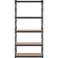 VEVOR Storage Shelving Unit, 5-Tier Adjustable, 2000 lbs Capacity, Heavy Duty Garage Shelves Metal Organizer Utility Rack, Black, 36" L x 18" W x 72" H for Kitchen Pantry Basement Bathroom Laundry