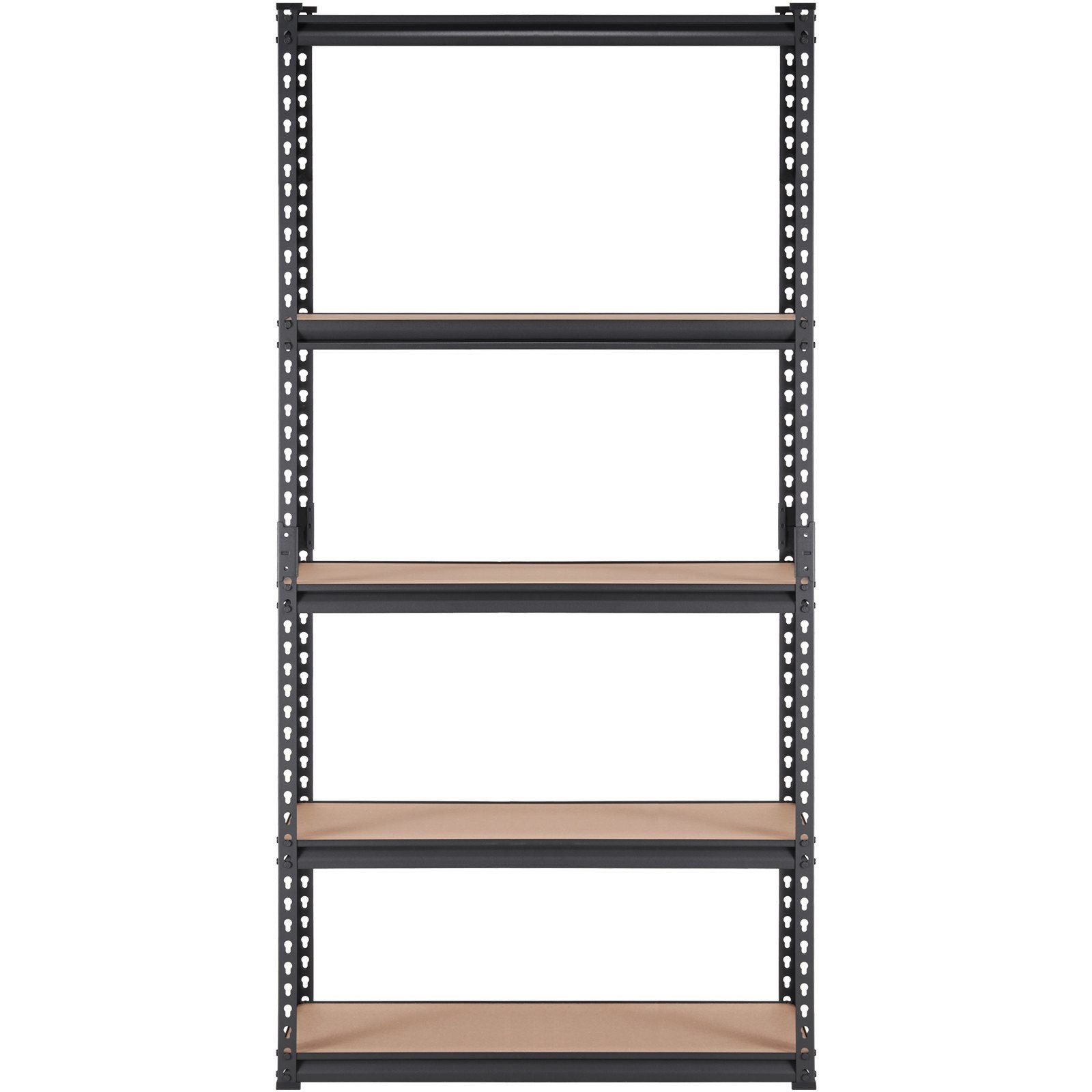 VEVOR Storage Shelving Unit, 5-Tier Adjustable, 2000 lbs Capacity, Heavy Duty Garage Shelves Metal Organizer Utility Rack, Black, 36" L x 18" W x 72" H for Kitchen Pantry Basement Bathroom Laundry