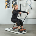 Foldable Sissy Squat Machine, Hip Thrust Machine with Push Up Stand, Multipurpose Glute Workout Equipment, White