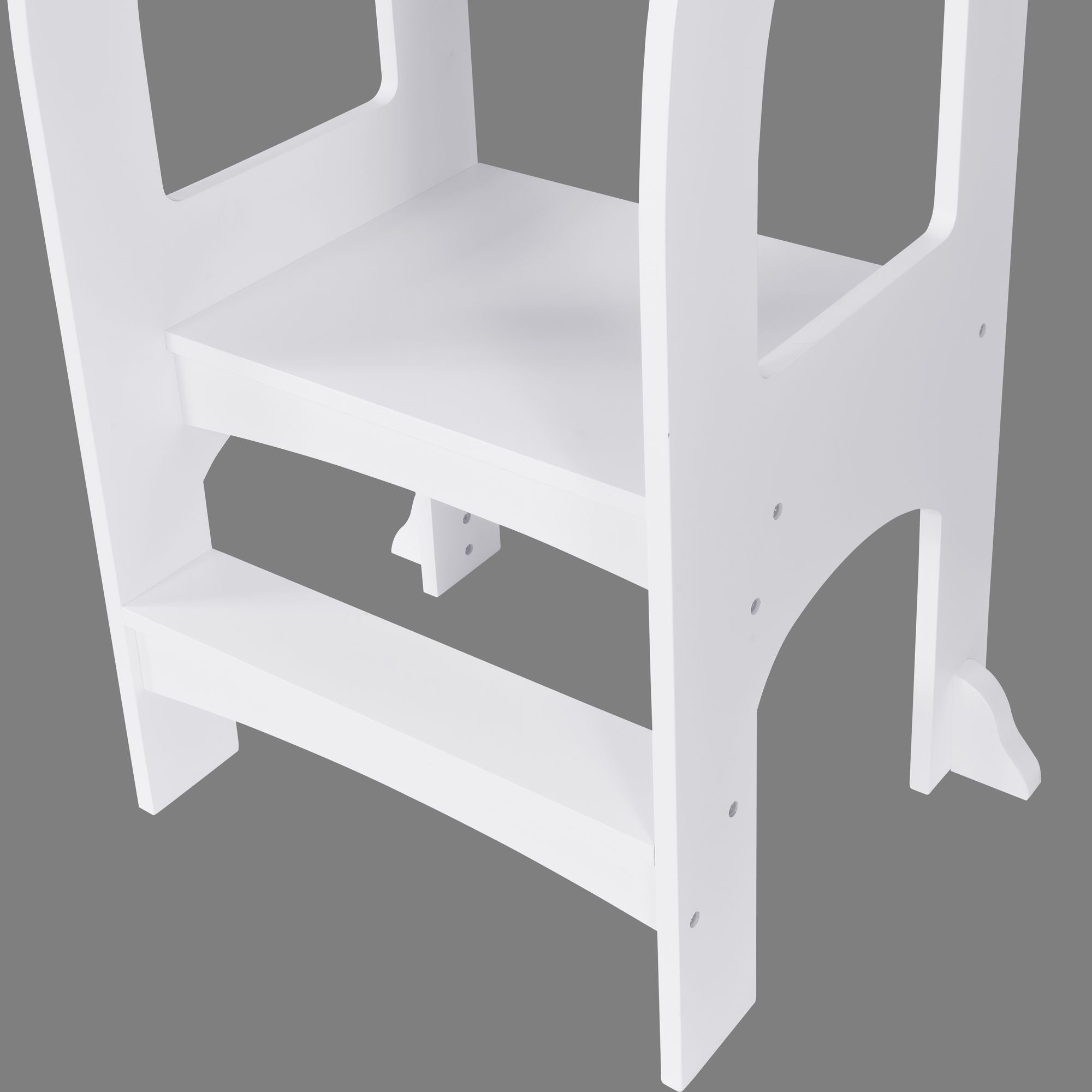 Child Standing Tower;  Step Stools for Kids;  Toddler Step Stool for Kitchen Counter;  White