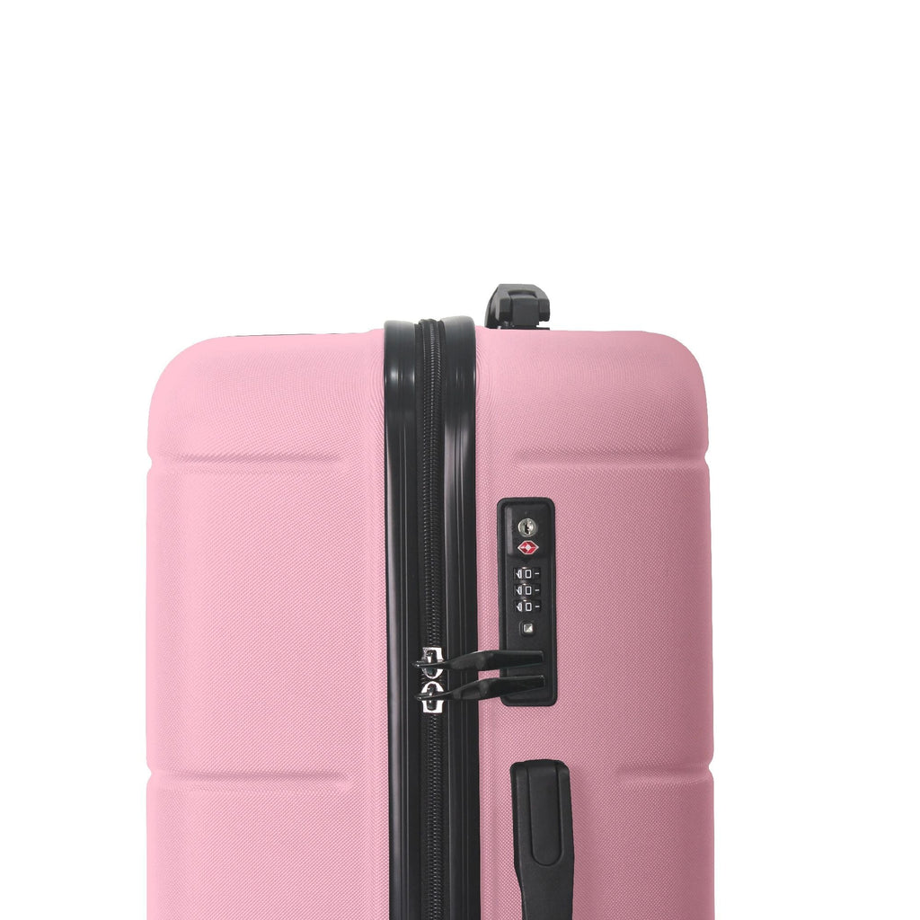 Luggage Sets ABS Hardshell 3pcs Luggage, Lightweight Durable Suitcase sets Spinner Wheels Suitcase with TSA Lock 20''24''28'' Available(Pink)