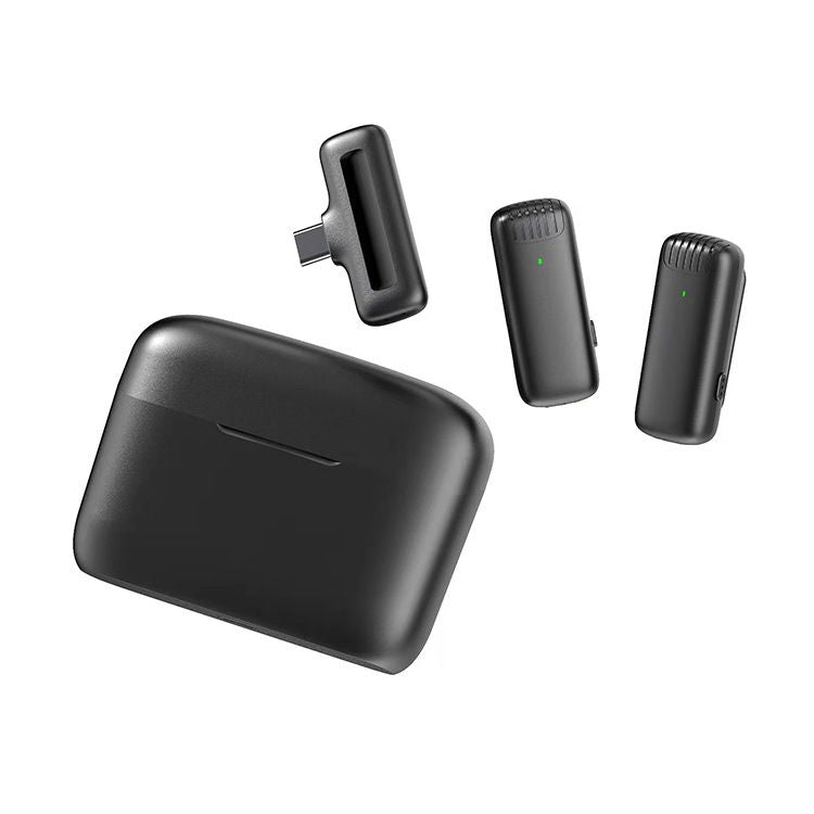 Cross border new wireless lavalier microphone with charging chamber; mobile phone live broadcast; outdoor recording; noise reduction radio microphone