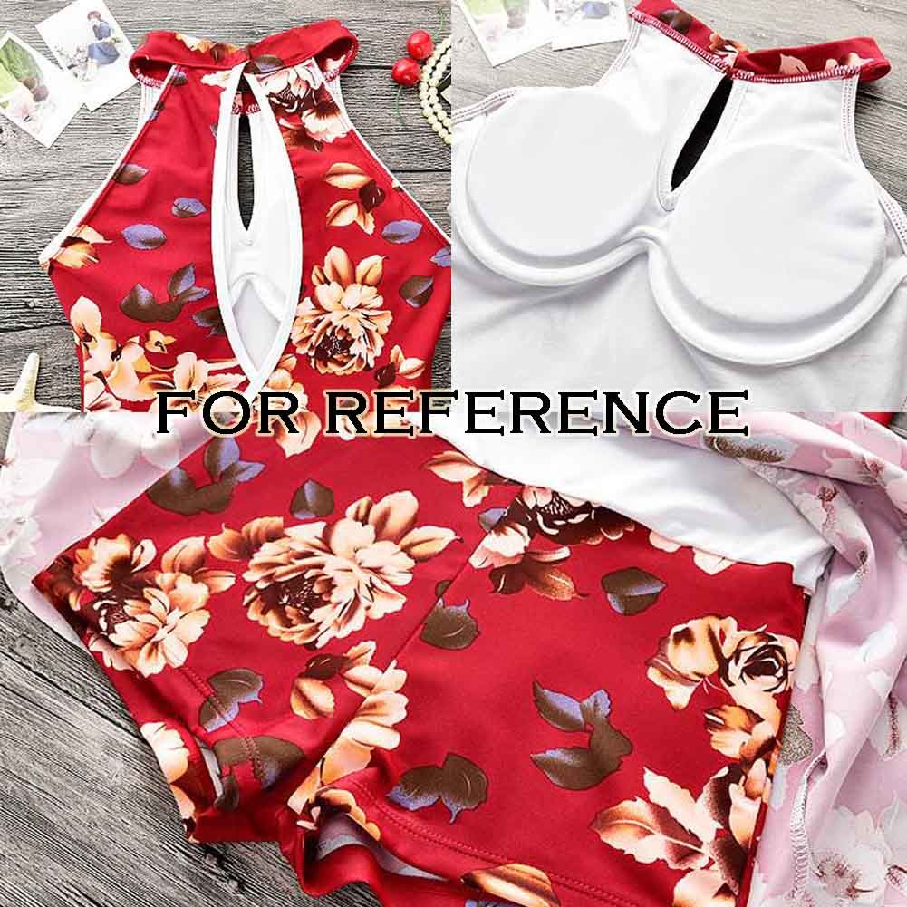 Halter Top Bathing Suit One Piece Swimsuit Boyshort Beach wear with Underwire