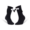 Magnetic Holding Hands Socks with Cartoon Eyes Couples Socks for Valentines Day 1 Pair