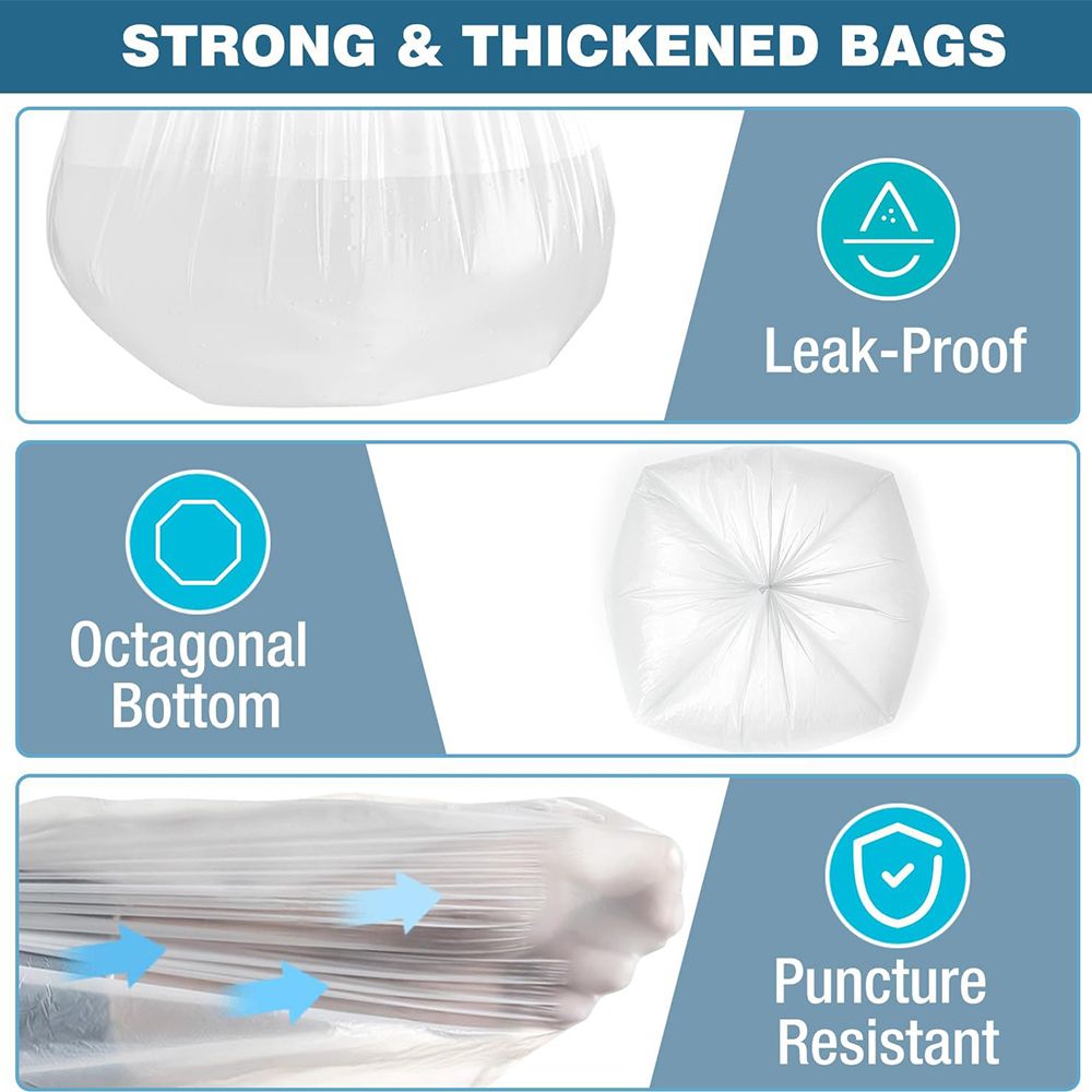130 Bags 13 Gallon Expandable Heavy-Duty Plastic Multipurpose Disposable Garbage Bags-Super Strong, Leak-Resistant, And Odor-Proof For Bedroom, Kitchen, Living Room, Outdoor, And Toilet
