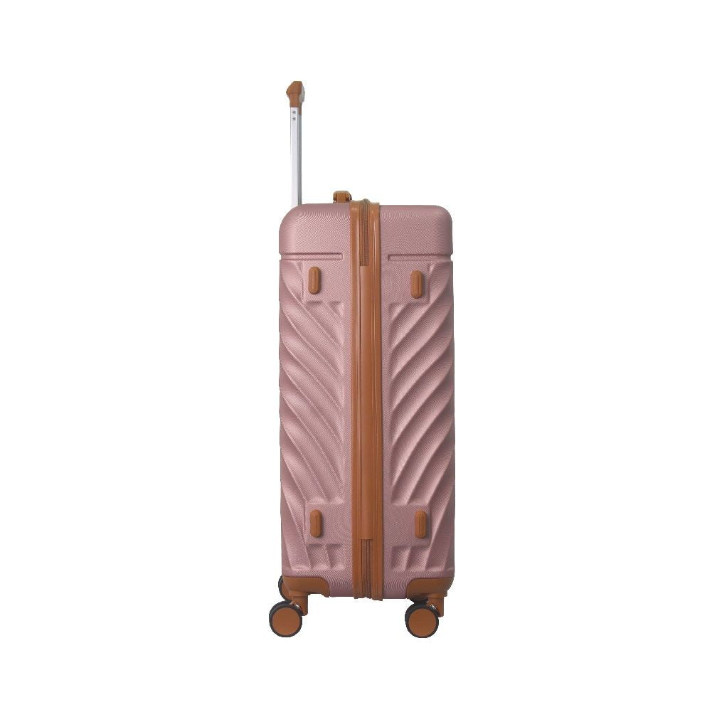 Luggage Sets ABS Hardshell 3pcs Luggage, Lightweight Durable Suitcase sets Spinner Wheels Suitcase with TSA Lock 20''24''28'' Available(Rose Gold )