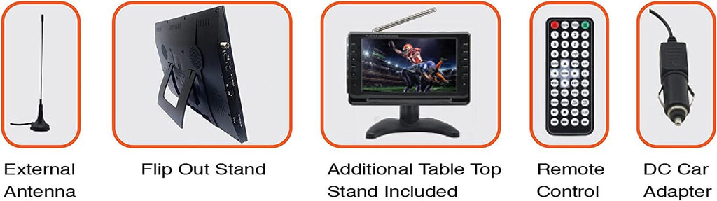 Naxa Portable 14.1" 12 Volt AC/DC TV and Digital Multimedia Player