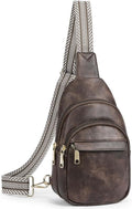 Small Sling Bag for Women Leather Crossbody Bags Fanny Pack Chest Bag for Travel