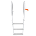 VEVOR Dock Ladder, Removable 3 Steps, 500 lbs Load Capacity, Aluminum Alloy Pontoon Boat Ladder with 3.1'' Wide Step & Nonslip Rubber Mat, Easy to Install for Ship/Lake/Pool/Marine Boarding