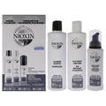 Nioxin System 2 Complete Hair Care Kit for Unisex - Cleanser, Conditioner & Scalp Treatment 3 Piece Set