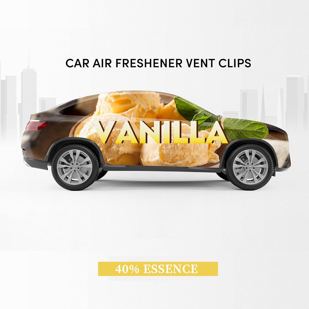 3 Pack Car Air Fresheners - Long Lasting Vent Clips For Men & Women, 3 Pack Up To 90 Days Fits All Car Refresher Odor Eliminator, New Car Scent Variety Pack
