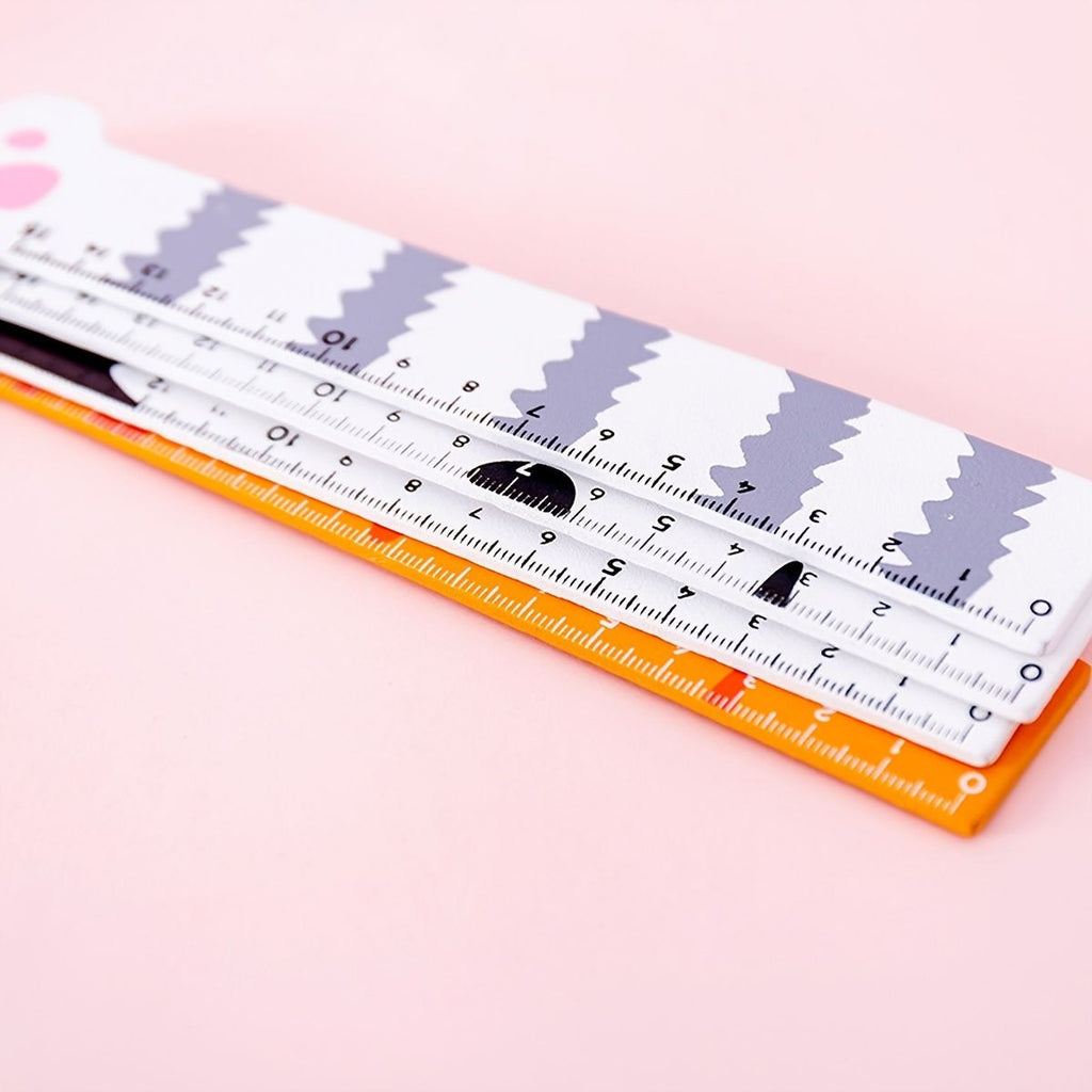 DIY 1pc Cute Cartoon Kawaii Cat Paw Ruler For Student Drawing Tools Stationery School Office Supplies