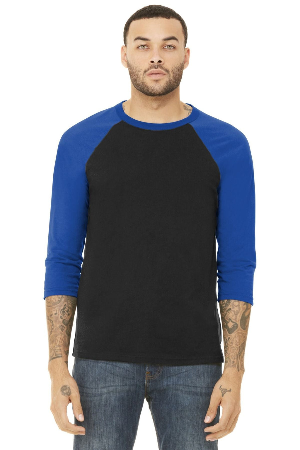 BELLA+CANVAS Unisex 3/4-Sleeve Baseball Tee BC3200