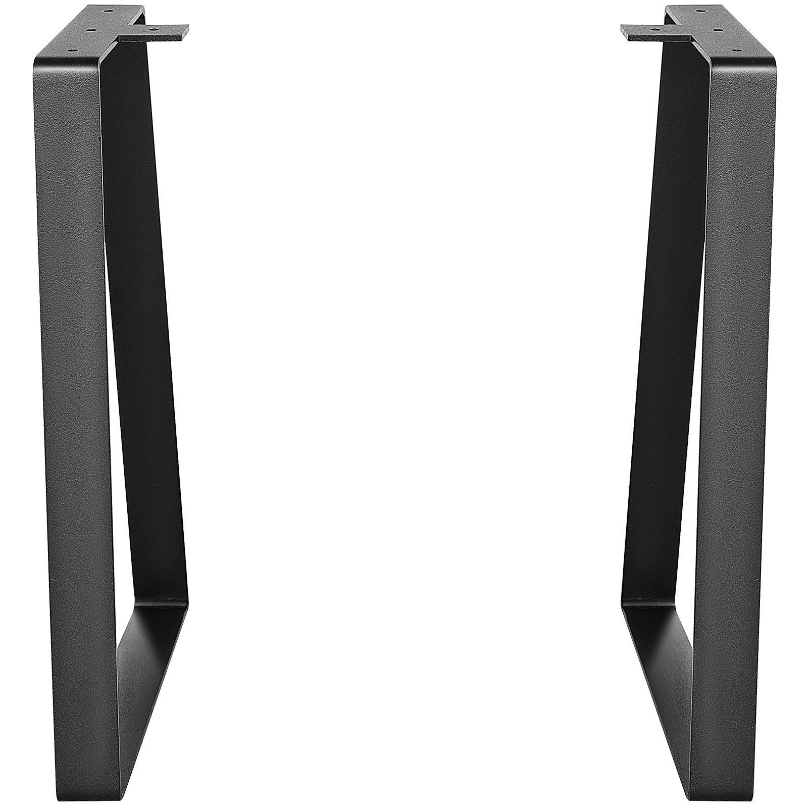 VEVOR 16 inch Trapezoid Steel Table Legs, Replacement Furniture Legs Set of 2 for DIY Coffee Tables, Modern Desks, Bench, Night Stands, Sofa, Max Load 400 lbs Heavy Duty, Quick Instalation Legs Black